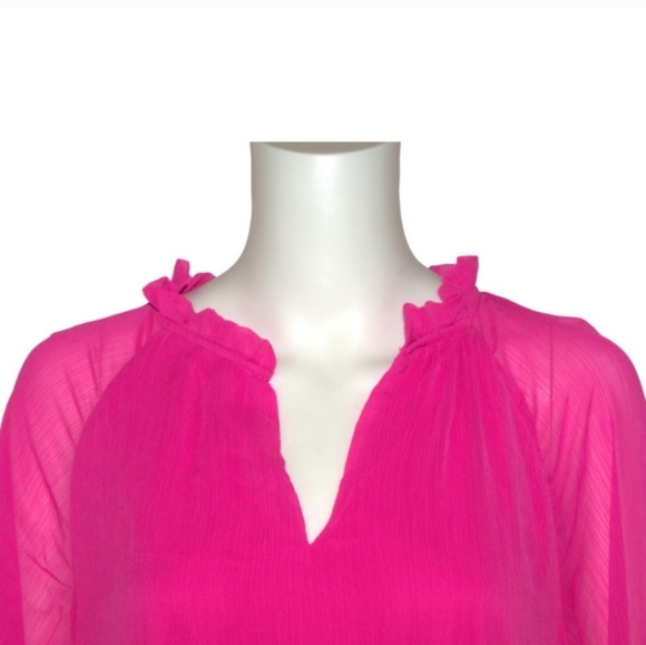 New🏷️ VINCE CAMUTO Arresting Orchid Longsleeve Shift Dress XXL - Picture 8 of 9